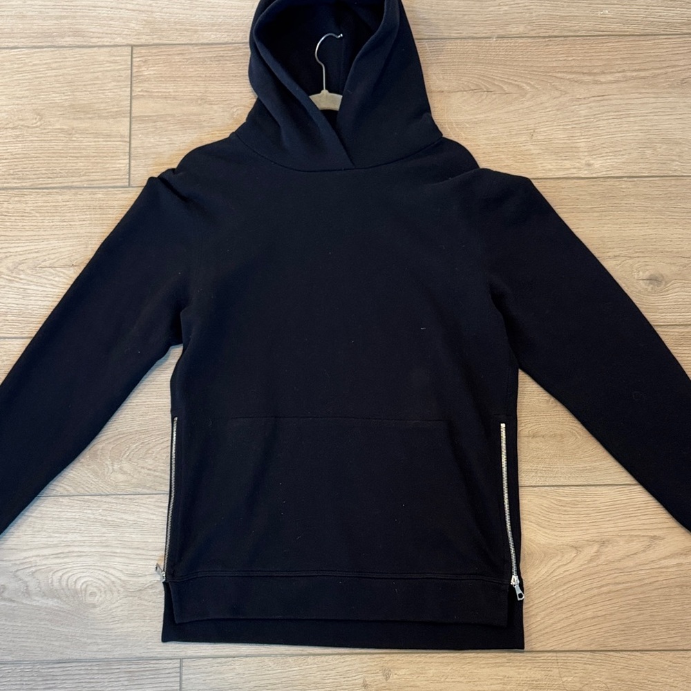 John Elliott Villain Hoodie Men’s L Black Side-Zip Pullover Sweatshirt